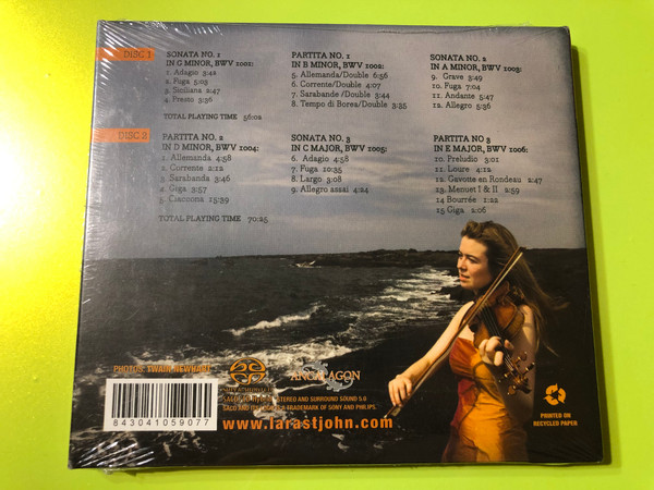 Bach: The Six Sonatas & Partitas for Violin Solo - Lara St. John (2 SACD/CD Hybrid) (843041059077)