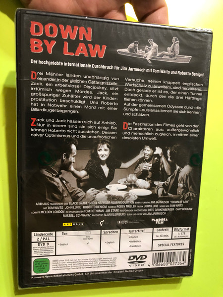 Down by Law – Jim Jarmusch's Neo-Beat Noir Cult Classic (Arthaus Edition) DVD (4006680027364)