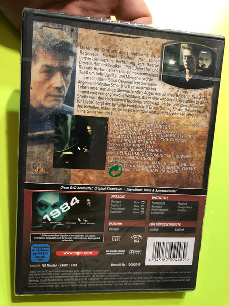 George Orwell’s 1984 – Michael Radford’s Haunting Vision of a Totalitarian Nightmare DVD (4045167024489)