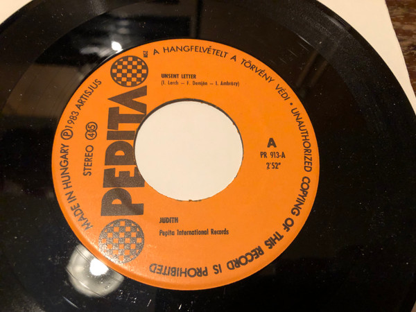 Rare Retro Pop: Szűcs Judith – Unsent Letter / I'm Shi-Shi-Shivering (Pepita 45 RPM Single) Vinyl (SzűcsJudith)