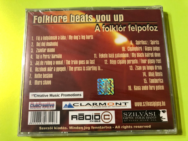 Folklore Beats You Up: Authentic Gipsy Music from Hungary by Szilvási Gipsy Folk Band CD (5999888035103)