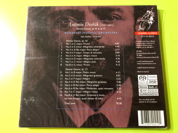 Dvořák: Slavonic Dances - Budapest Festival Orchestra & Iván Fischer SACD (723385902102)