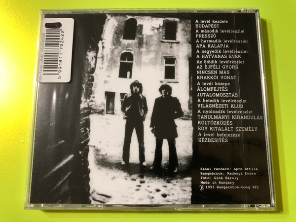 Levél Nővéremnek - Cseh Tamás, Másik János / Mega Audio CD 1993 NEW (5991811752422.)