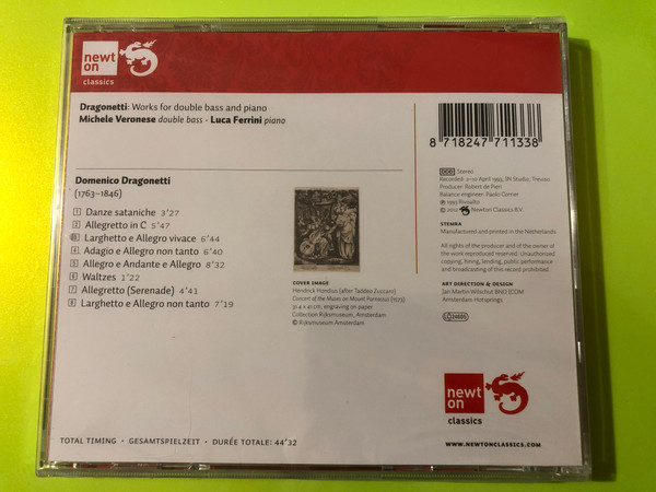 Dragonetti: Danze Sataniche & Works for Double Bass - Newton Classics CD (818247711338)