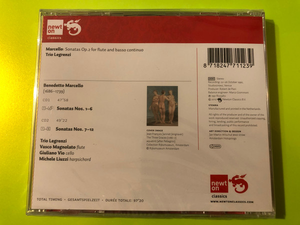 Marcello: Flute Sonatas Op.2 by Trio Legrenzi - Newton Classics (2-CD Set) (8718247711239)