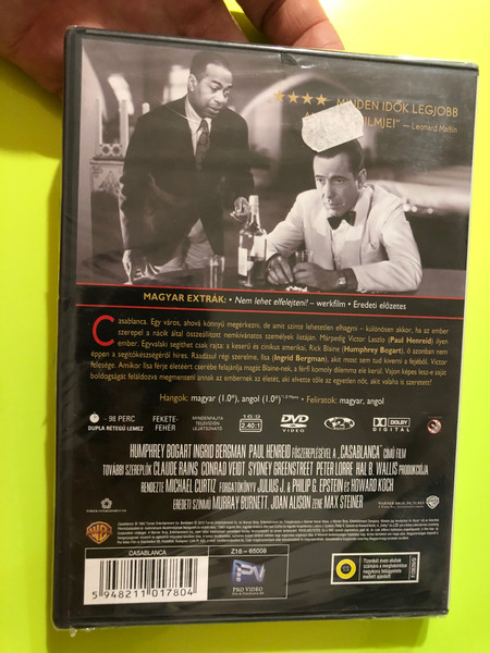 Casablanca (1942) - Starring Humphrey Bogart & Ingrid Bergman - Pro Video DVD (59948211017804)