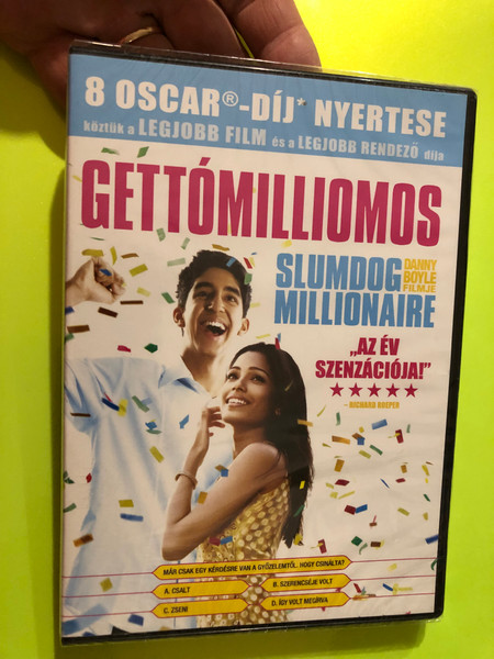 Slumdog Millionaire (Gettómilliomos) Pro Video 8-Oscar Winner DVD - Danny Boyle (5996514008067.)