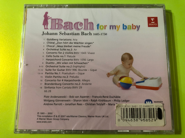 Bach for my Baby Classical Music CD by Erato (094638958529)
