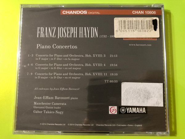 Haydn: Piano Concertos CD by Chandos Records - Jean-Efflam Bavouzet (0095115180822)