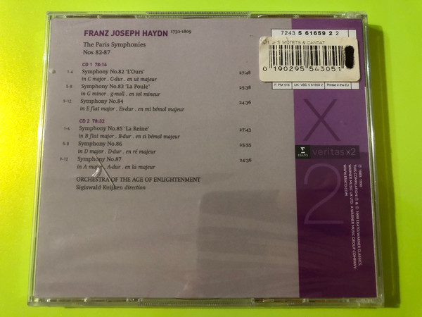 Haydn: The Paris Symphonies 82-87 Orchestra of the Age of Enlightenment Erato 2CD (724356165922)
