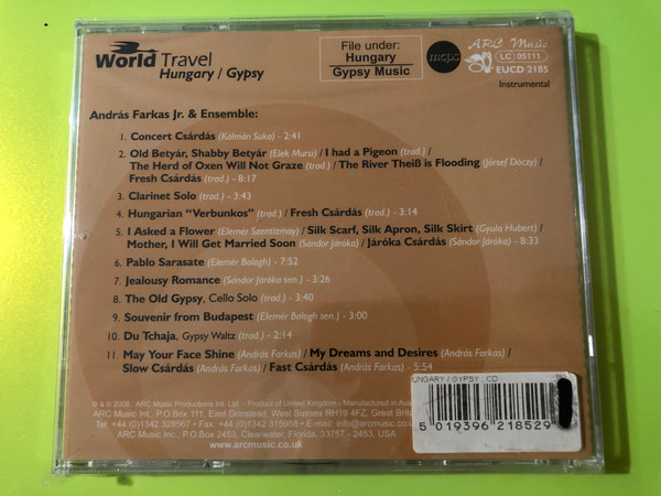 World Travel: Hungary / Gypsy – ARC Music Folk CD (5019396218529)
