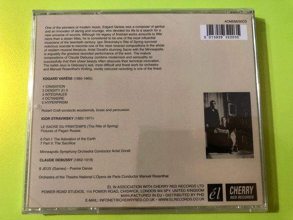 Modern Classics: Varèse, Stravinsky & Debussy - Él Records CD (5013929322035)