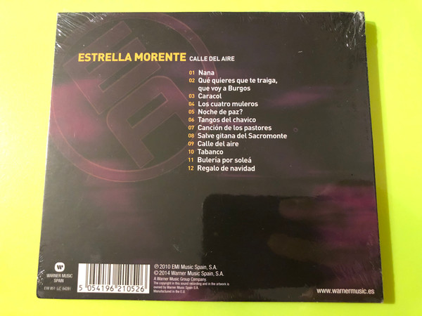 Estrella Morente: Calle del Aire Flamenco CD - Warner Music Spain (5054196210526)