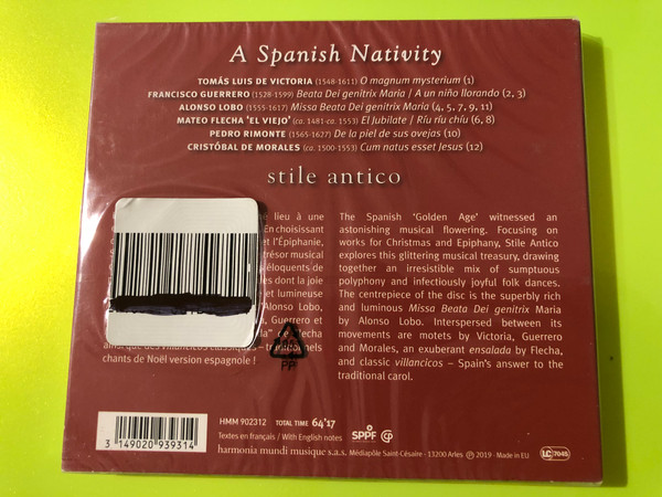 A Spanish Nativity: Christmas Music CD by Stile Antico & Harmonia Mundi (3149020939314)