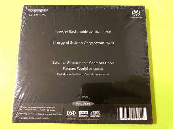 Rachmaninov: Liturgy of St John Chrysostom SACD by BIS Records (7318599925714)