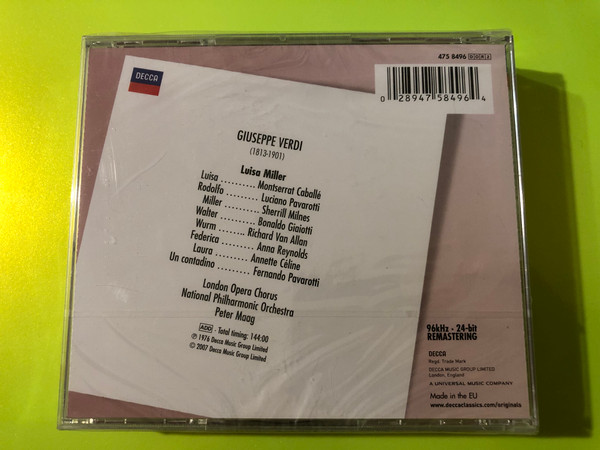 Verdi: Luisa Miller 2-CD Set by Decca Classics (028947584964)
