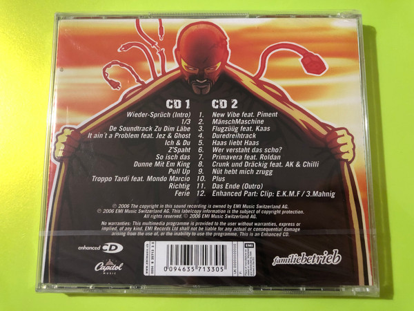 E.K.R - Dunne mit em King (2CD + Bonus Video) - EMI Music Switzerland Audio CD (0094635713305)