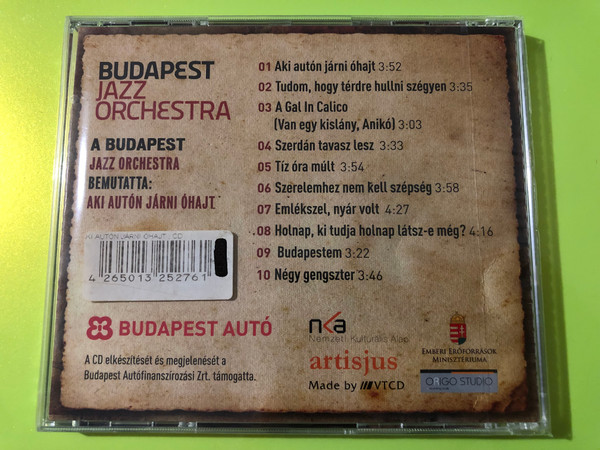 Aki Autón Járni Óhajt – Budapest Jazz Orchestra (BJO Records Music CD) (4265013252761)