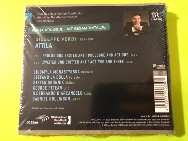 BR-Klassik Giuseppe Verdi Attila 2-CD Opera Set Ivan Repušić (4035719003307)