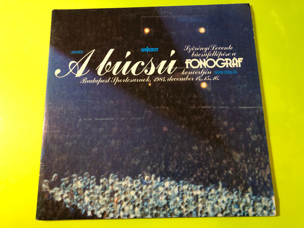 Fonográf - A Búcsú (The Farewell) Signed Double Vinyl LP by Favorit (FonográfABúcsú)