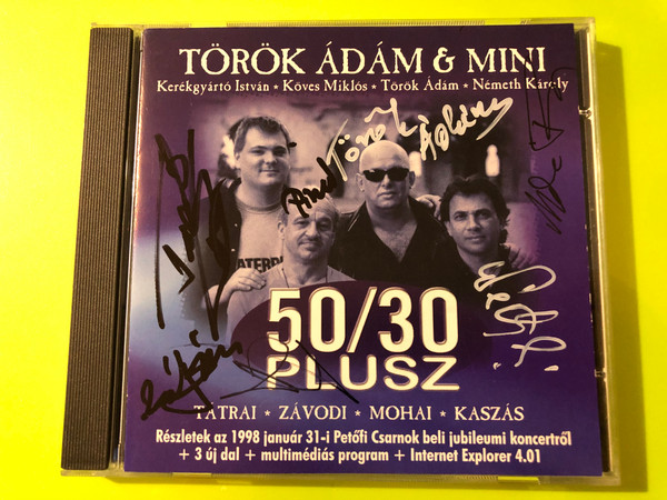 Török Ádám & Mini: 50/30 Plusz – Rare Autographed Jubilee Concert CD (NarRator Records) (5998733100072.)