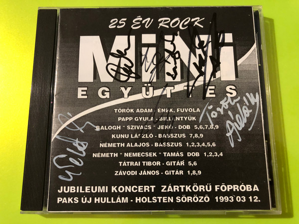 Mini Együttes: 25 év Rock – Rare Autographed Jubilee Rehearsal CD (Lézer Kft.) (MiniEgyüttes25évRock)