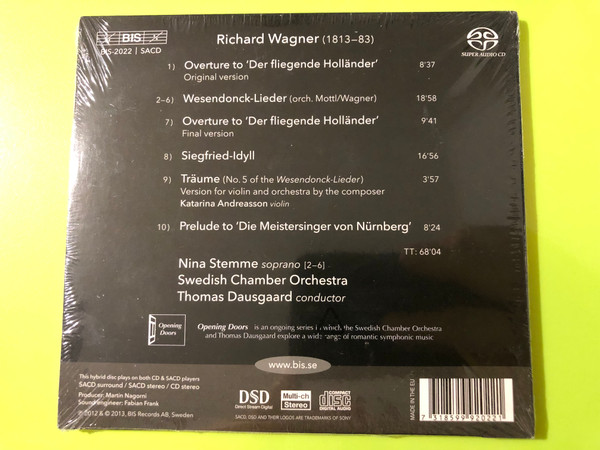 BIS Records Wagner: Wesendonck-Lieder & Siegfried-Idyll Nina Stemme SACD (7318599920221)