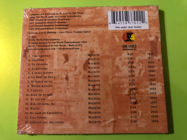 Our World Entertainment: Machito – Chacharicha Latin Heritage Masters Music CD (804558370222)