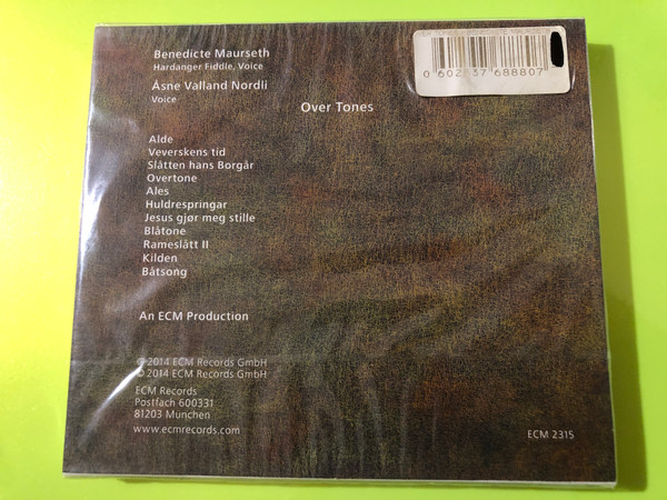 ECM Records: Benedicte Maurseth & Åsne Valland Nordli – Over Tones Music CD (0602537688807)