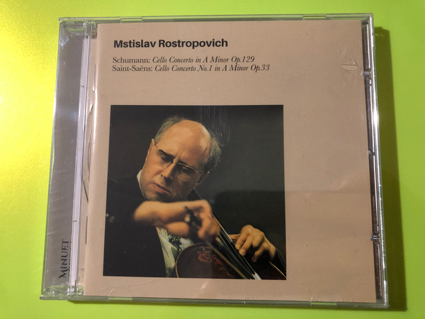 Minuet Records Mstislav Rostropovich: Schumann & Saint-Saëns Cello Concertos CD (8436539313168)