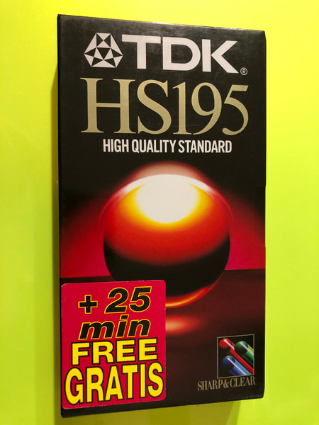 TDK HS195 High Quality Standard Blank VHS Video Cassette – Reliable Analog Recording (4902030154578)