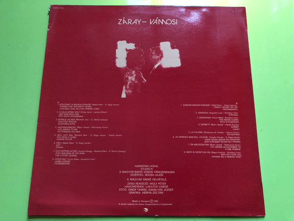 Pepita Presents Köszönet a boldog évekért by Záray & Vámosi – Vinyl LP (Köszönetboldogévekért)