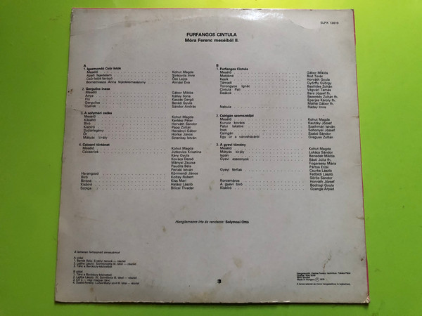 Hungaroton Furfangos Cintula Vinyl LP - Móra Ferenc Children's Tales (FurfangosCintula)