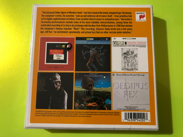 Sony Classical Bernstein Conducts Stravinsky: Remastered 6-CD Box Set (194398542027)