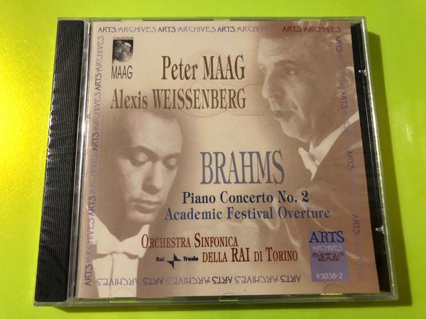 Arts Archives: Brahms Piano Concerto No. 2 CD – Alexis Weissenberg & Peter Maag (600554303826)