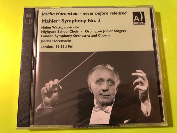 Archipel Jascha Horenstein Mahler Symphony No. 3 2-CD Set