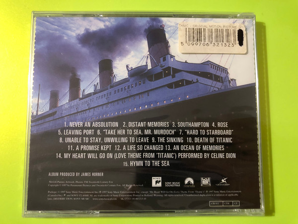 Sony Classical - Titanic Music From The Motion Picture Soundtrack CD (5099706321323)