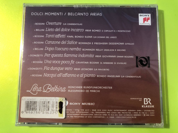 Captivating Belcanto: Sony Classical Dolci Momenti Lena Belkina CD (0888750514325)