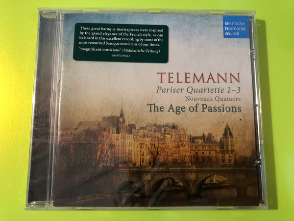 Baroque Elegance: Deutsche Harmonia Mundi Telemann Pariser Quartette 1–3 CD (0886978396426)