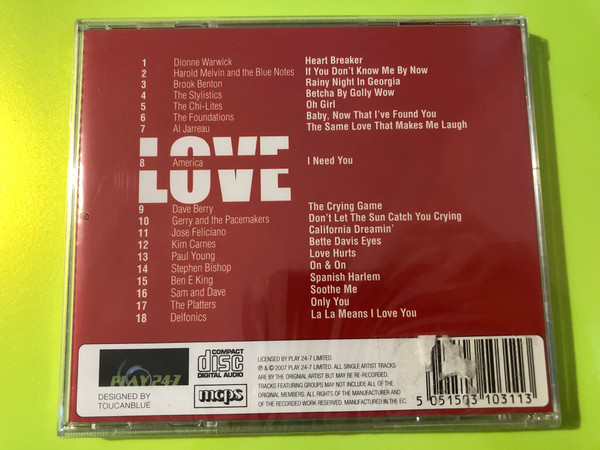 Love – Timeless Soul & Classic Love Songs Collection (Various Artists CD) (5051503103113.)