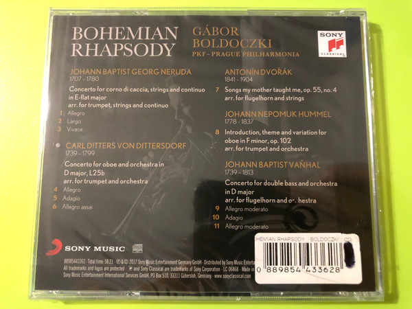 Sony Classical Bohemian Rhapsody Gábor Boldoczki Trumpet CD (889854433628.)