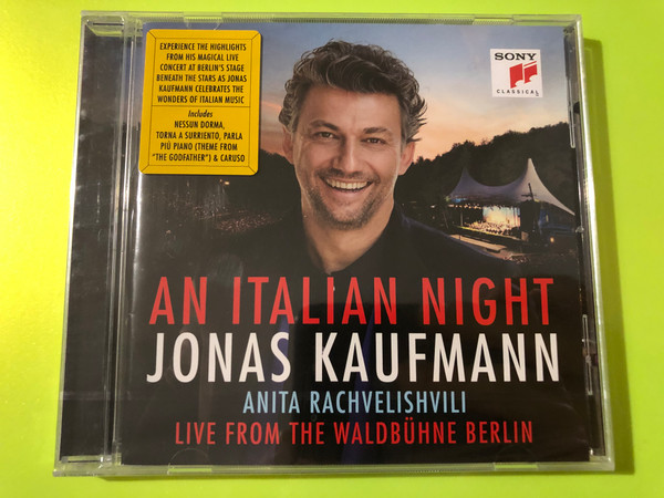 Sony Classical Jonas Kaufmann "An Italian Night" Live Concert CD (190758793320)