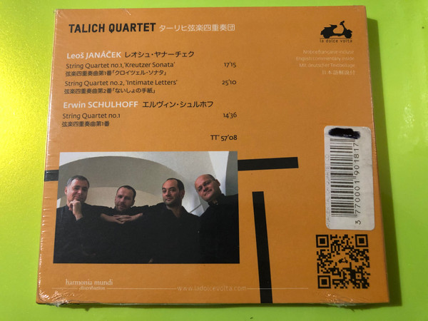 Janáček & Schulhoff: 3 String Quartets by Talich Quartet – La Dolce Volta CD (3770001901817)