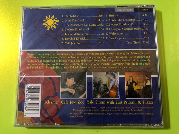 Klezmer: Café Jew Zoo – Yale Strom & Hot Pstromi Naxos World CD (636943702628)