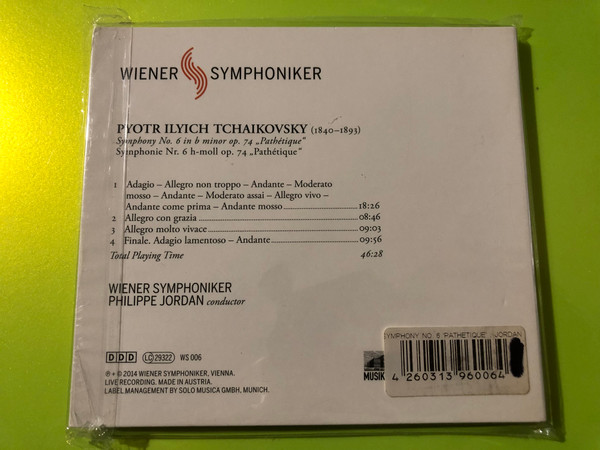 chaikovsky Pathétique by Wiener Symphoniker Audio CD (4260313960064)