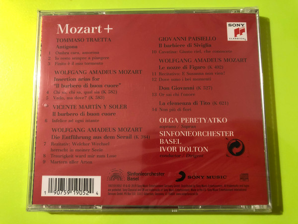 Olga Peretyatko: Mozart+ Sony Classical Music CD (190759190524)