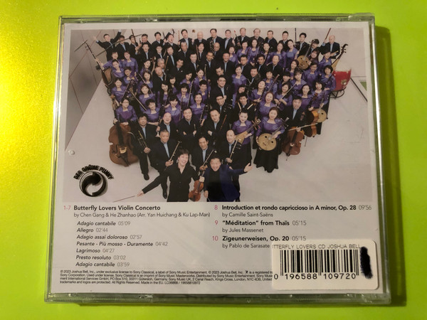 Sony Classical Audio CD: Butterfly Lovers by Joshua Bell & Singapore Chinese Orchestra (0196588109720)