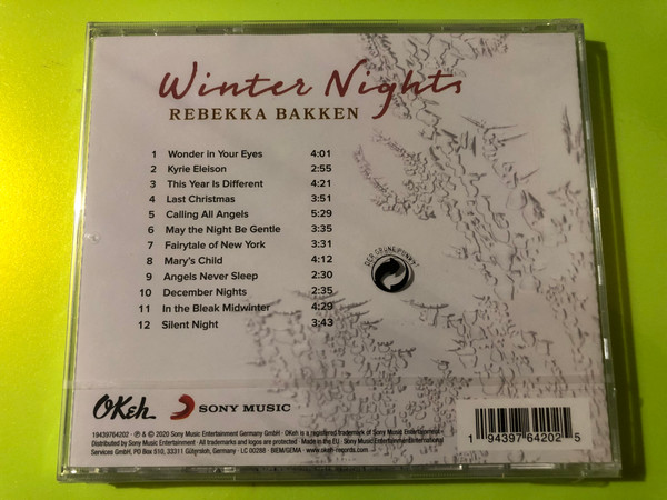 OKeh Sony Music Vocal Jazz CD - Winter Nights by Rebekka Bakken (194397642025)