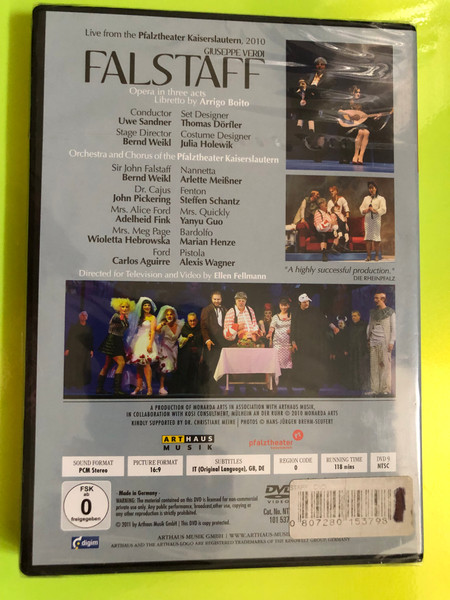 Arthaus Musik Giuseppe Verdi: Falstaff DVD (0807280153798)
