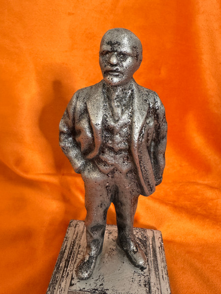 Soviet USSR State Manufacture Vintage Vladimir Lenin Silumin Statuette (LeninSiluminStatuette)